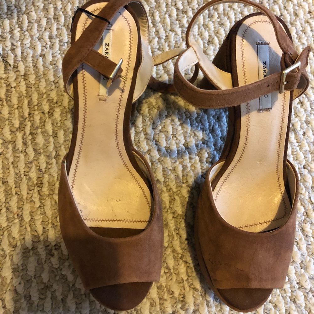 Zara leather platforms